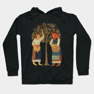 Woman near the apple tree Hoodie